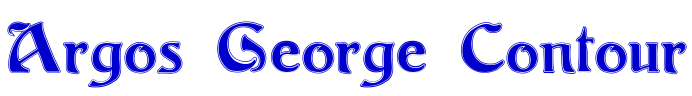 Argos George Contour लिपि